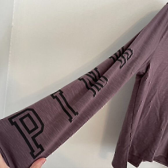 PINK VS VICTORIA'S SECRET Purple 1/4 Zip Lightweight Pullover Hoodie Sweatshirt - Picture 7 of 12